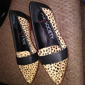 Sole Society Leopard Loafers